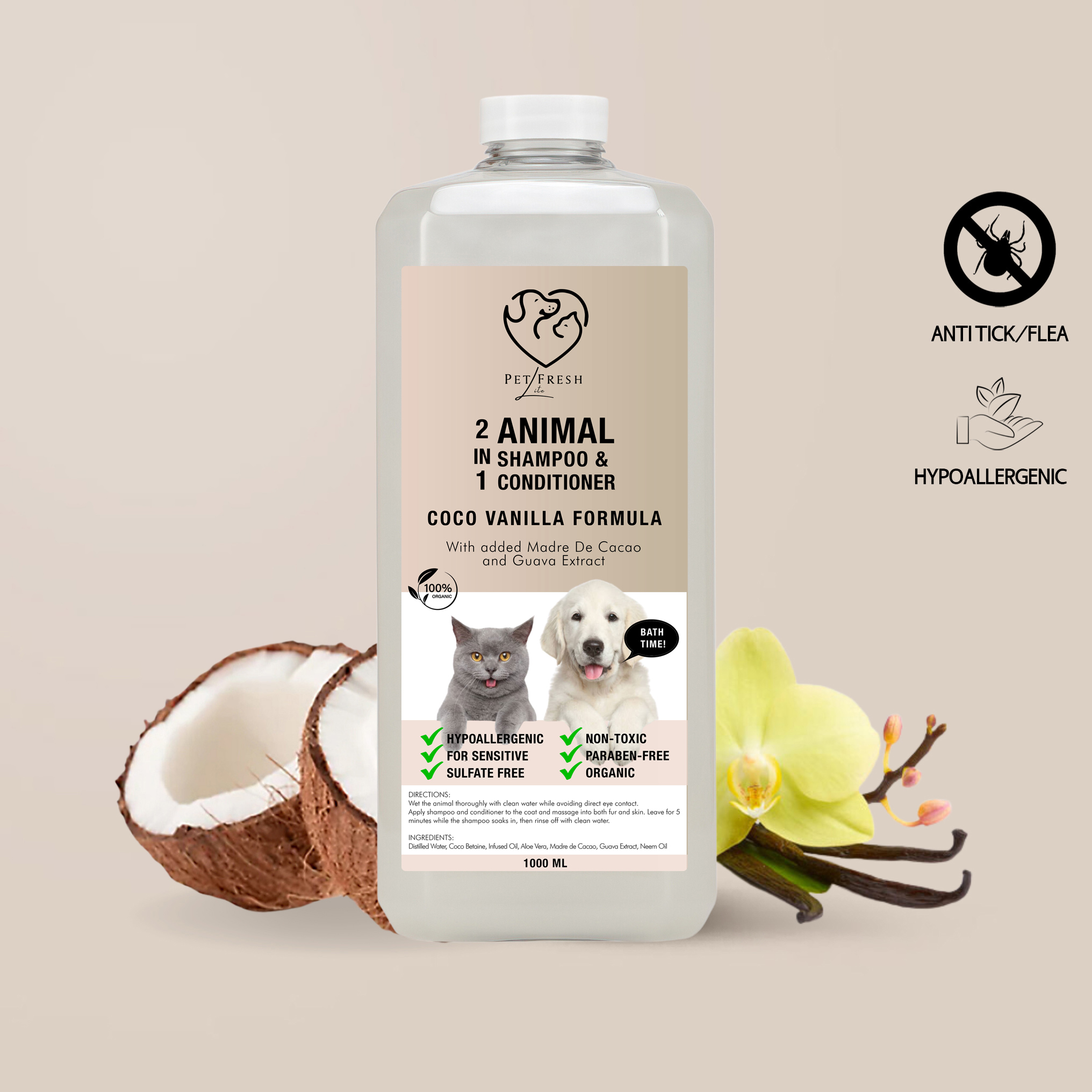Lite 2-in-1 Shampoo Coco Vanilla 1L